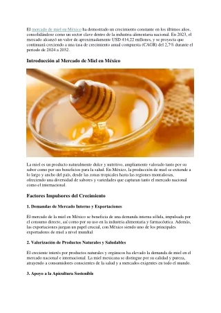Mercado de Miel en México