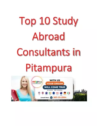 Study Abroad Consultant in Pitampura