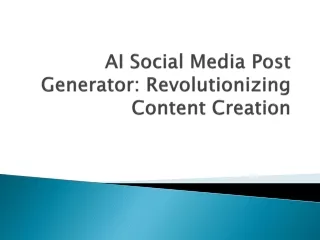 AI Social Media Post Generator