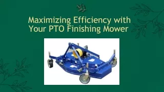 PTO Finishing Mower