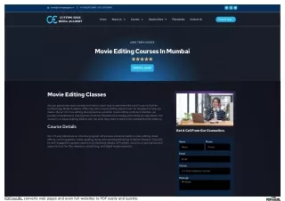 Movie Editing Course In Mumbai
