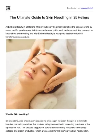 The Ultimate Guide to Skin Needling in St Heliers