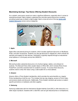 Maximizing Savings_ Top Stores Offering Student Discounts