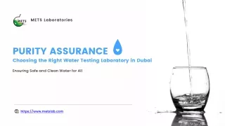 Choosing the Right Water Testing Laboratory in Dubai