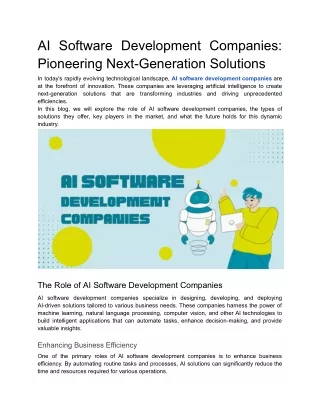 AI Software Development Companies_ Pioneering Next-Generation Solutions