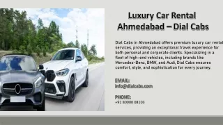 Luxury Car Rental Ahmedabad - Dial Cabs