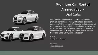 Preimum Car Rental in Ahmedabad - Dial Cabs