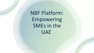 NBF Platform: Empowering SMEs in the UAE ​