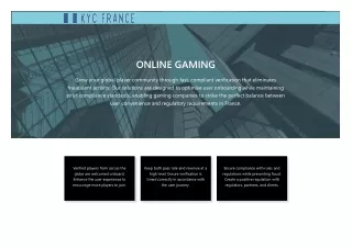 Automated KYC Solutions For Online Gaming