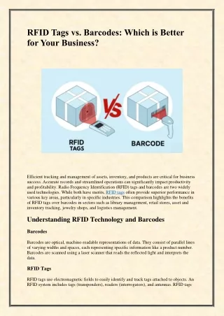 RFID Tags vs. Barcodes: Which is Better for Your Business?