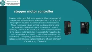 Understanding Stepper Motor Controllers: Capacity and Applications