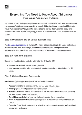 Sri Lanka Visa