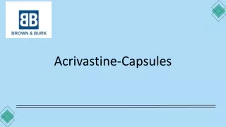 ACRIVASTINE Capsules - Brown &amp; Burk