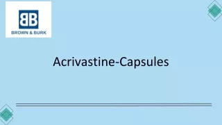 ACRIVASTINE Capsules - Brown &amp; Burk