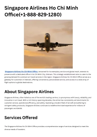 Singapore Airlines Ho Chi Minh Office (1)
