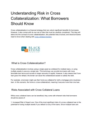 Understanding Risk in Cross Collateralization_ What Borrowers Should Know