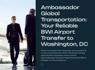 BWI Airport Transfer Washington DC