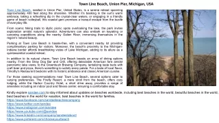 Discover Ultimate Beach Bliss at Town Line Beach in Union Pier, Michigan | Swim,