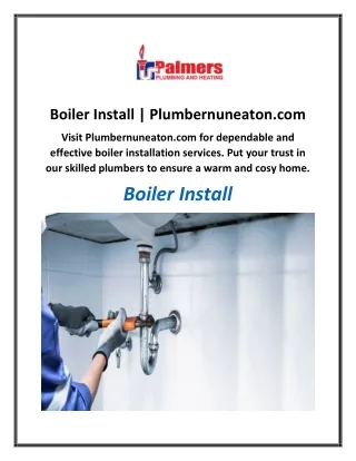 Boiler Install | Plumbernuneaton.com
