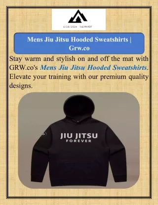 Mens Jiu Jitsu Hooded Sweatshirts  Grw.co