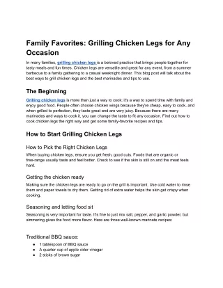 Family Favorites_ Grilling Chicken Legs for Any Occasion - Google Docs