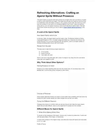 Refreshing Alternatives_ Crafting an Aperol Spritz Without Prosecco - Google Docs