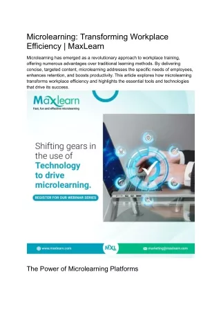 Microlearning_ Transforming Workplace Efficiency _ MaxLearn