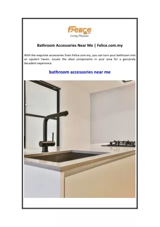 Bathroom Accessories Near Me  Felice.com.my