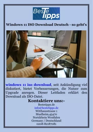 Windows 11 ISO Download Deutsch - so geht's