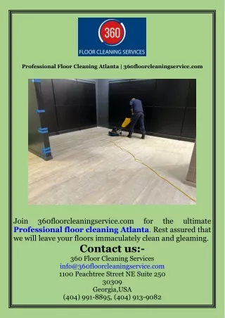 Professional Floor Cleaning Atlanta  360floorcleaningservice.com