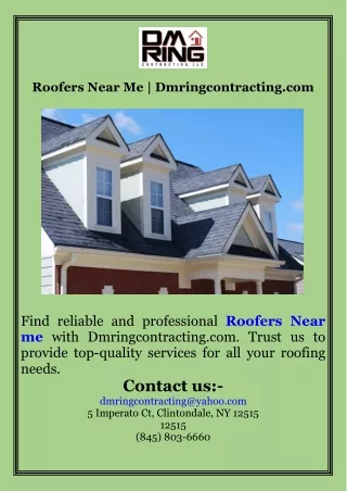 Roofers Near Me  Dmringcontracting.com