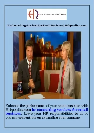Hr Consulting Services For Small Business  Hrbponline.com
