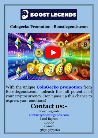 Coingecko Promotion  Boostlegends.com