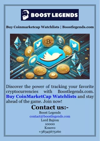 Buy Coinmarketcap Watchlists  Boostlegends.com