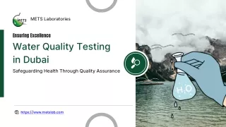 Water Quality Testing in Dubai