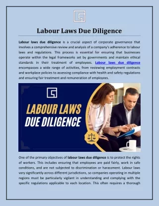 Labour Laws Due Diligence