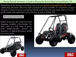 A Guide to Buying the Best Go Kart in Grand Prairie, TX