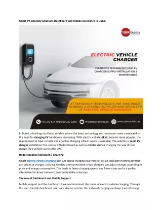 Smart EV Charging Solutions