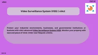 Video Surveillance System (VSS) | viAct