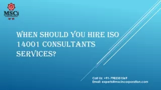 When Should You Hire ISO 14001 Consultants Services..1