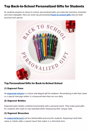 Top Back-to-School Personalized Gifts for Students