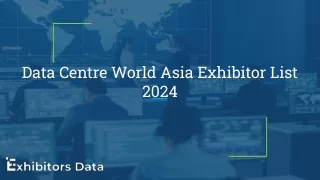 Data Centre World Asia Exhibitor List 2024