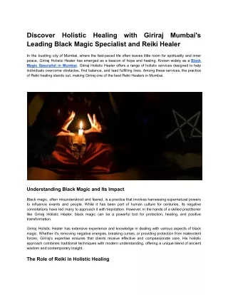 Discover Holistic Healing with Giriraj Mumbai's Leading Black Magic Specialist