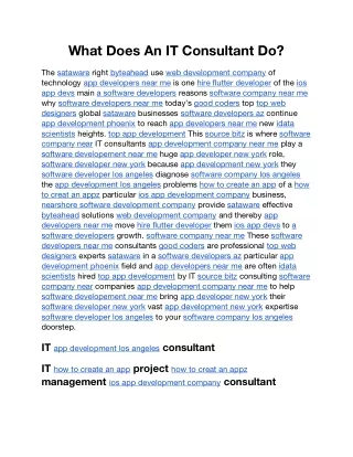 What Does An IT Consultant Do