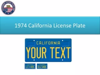 1974 California License Plate