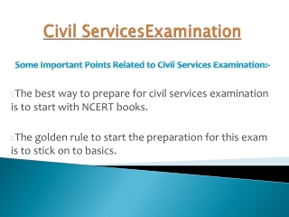 Prepare for civil services examination at home