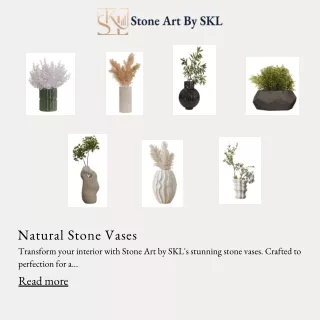 Natural Stone Vases - Decor Prodcuts |  Stone Art By SKL