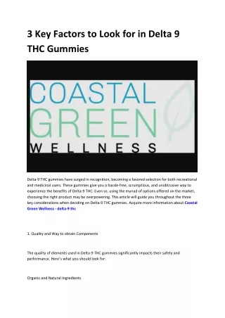 Coastal Green Wellness - thc delta 9