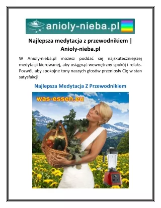 Najlepsza medytacja z przewodnikiem  Anioly-nieba.pl