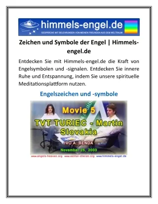 Zeichen und Symbole der Engel  Himmels-engel.de